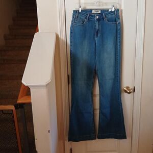 NWT Rock & Roll Denim High Rise Trouser Flare Leg Jeans 28x36 Western Staple